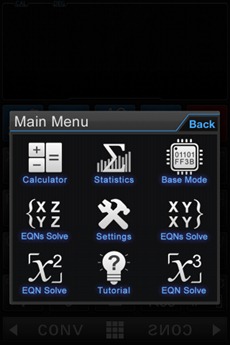 calculadora menu