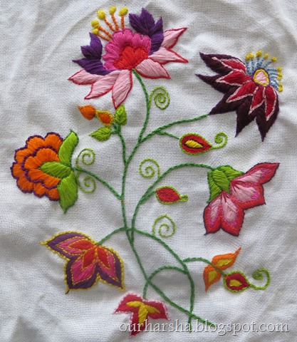 ::My Hobbies::: Flowers: Hand Embroidery