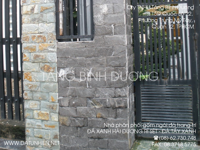 Đá ốp cổng da op cong