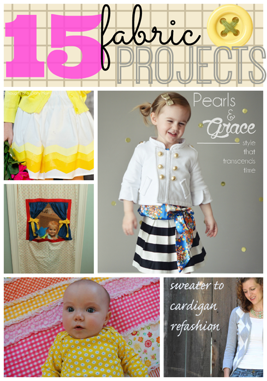 15 Fabric Projects at GingerSnapCrafts.com #fabric #sewing #refashion #linkparty #features