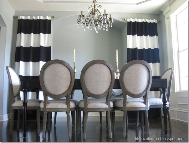 Diy No Sew Black White Striped Curtains Life Love Larson Black White Striped Curtains, Gray And Black Striped Curtains