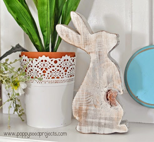 DIY -Super Saturday Idea -  Chunky Wood Bunny