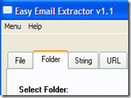 Estrarre al volo indirizzi email da file, cartelle e pagine internet con Easy Email Extractor