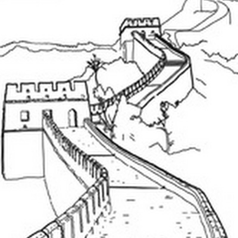Dibujos para colorear de la muralla China