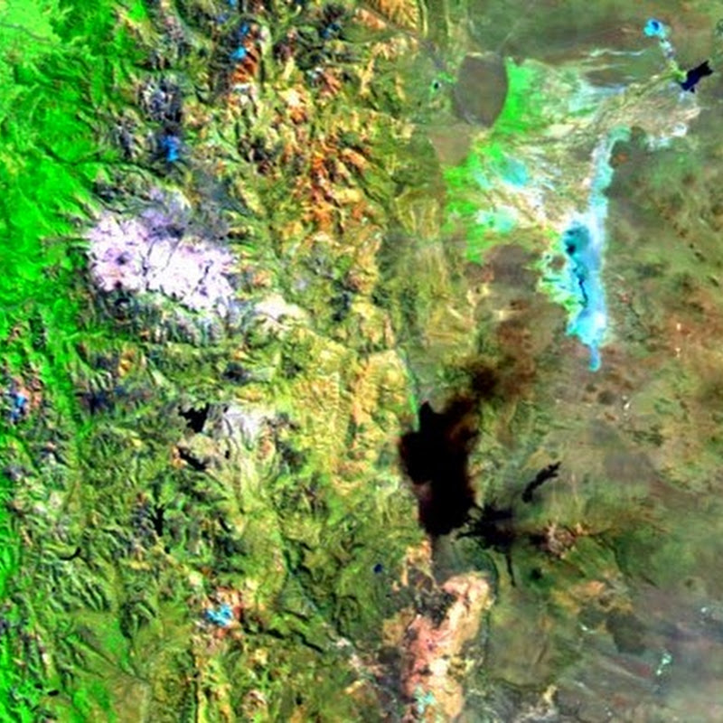 Imágenes satelitales de distintas partes de Argentina.