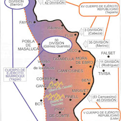 Mapa de la Batalla del Ebro