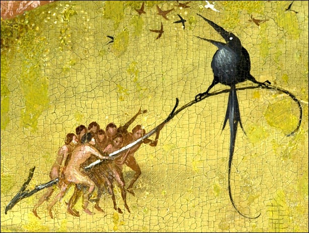 detalhe de Hieronymus Bosch - «The Garden of Earthly Delights»