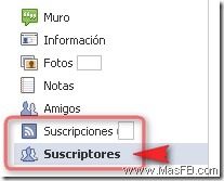 Suscriptores de Facebook Suscriptores de Facebook