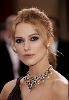 Keira Knightley classy Bulgari necklace 2008 Academy Awards
