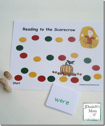 Free scarecrow reading game #sightwords #fall #homeschool #education Free scarecrow reading game #sightwords #fall #homeschool #education