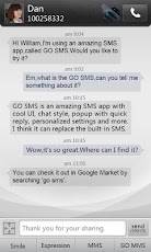 GO SMS Pro simple dark theme