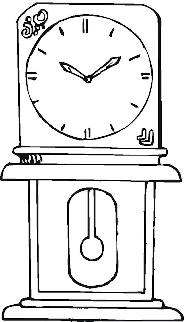Grandfather Clock Coloring Page grandfather-clock-coloring-page