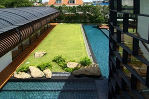 Dalvey Estate / arquitectos Aamer piscina-en-forma-L