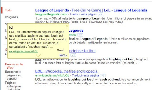 Google Dictionary 