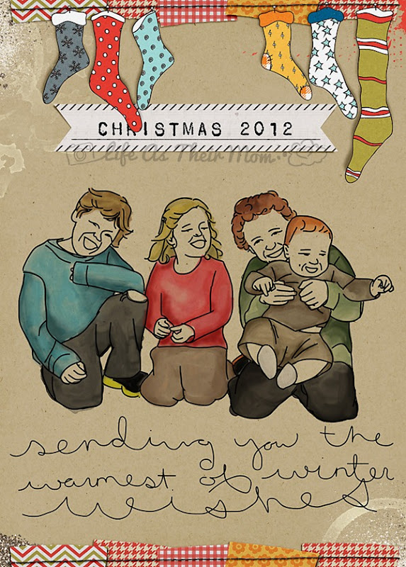 christmas card - life as their mom