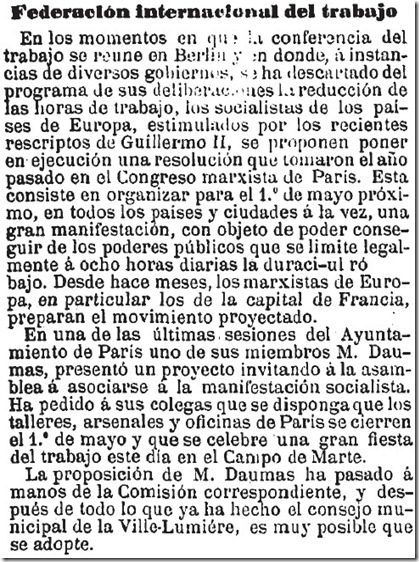 1890-03-24 - La Dinastía - 02 (Propuesta del 1º de Mayo)