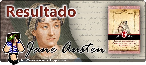 Resultado sorteio - Jane Austen