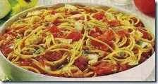 Spaghetti pomodori e mozzarella
