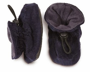 Melton Baby Booties- Navy