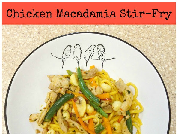 Chicken Macadamia Stir-Fry with Noodles {RECIPE + GIVEAWAY CLOSED}