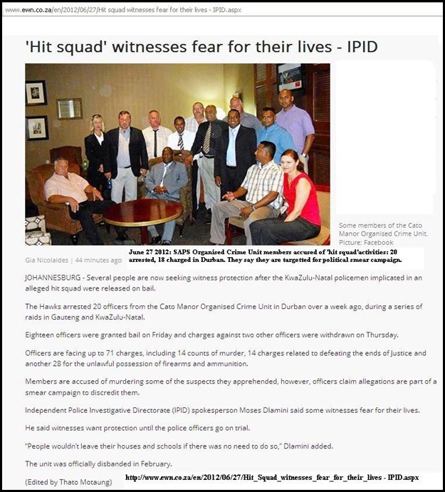 CATO MANOR HIT SQUAD SAPS ACCUSED FEAR FOR THEIR LIVES RADIO 702 JUNE272012