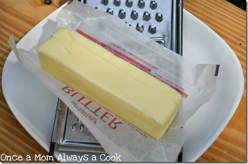 Room Temp. Grated Butter