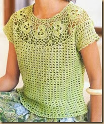 green crochet top