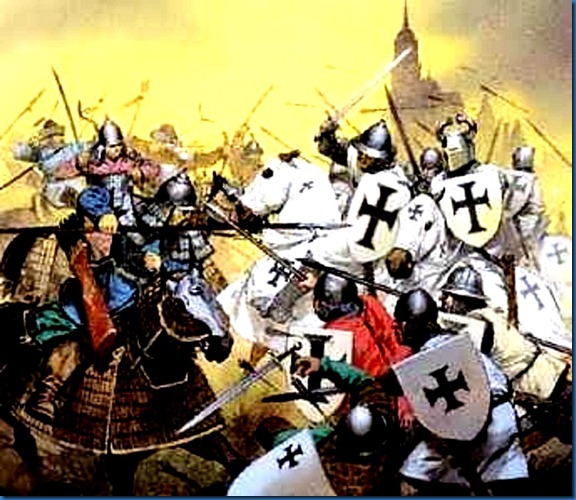 Crusader vs Muslim battle