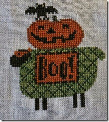 Boo Sheep - Counted Cross Stitch - complete