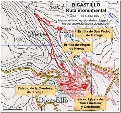 Mapa Dicastillo - Ruta monumental