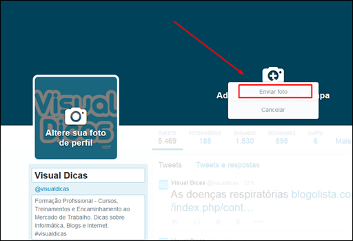 Novo visual Twitter - Visual Dicas