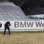 bmw welt entrance sign in Munich, Germany 