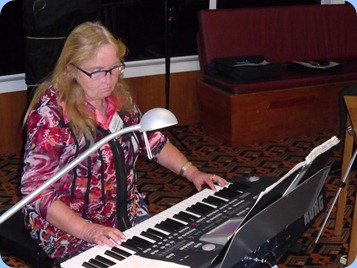 Desiree Barrows played her Korg Pa500 for us