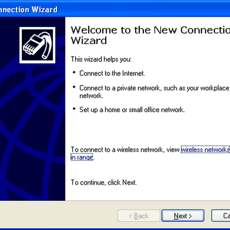 Cara Pengaturan Koneksi Internet (Dial Up) Pada Windows XP
