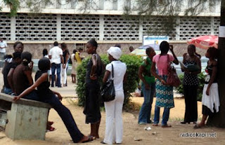 Des étudiants de l'Université de Kinshasa.