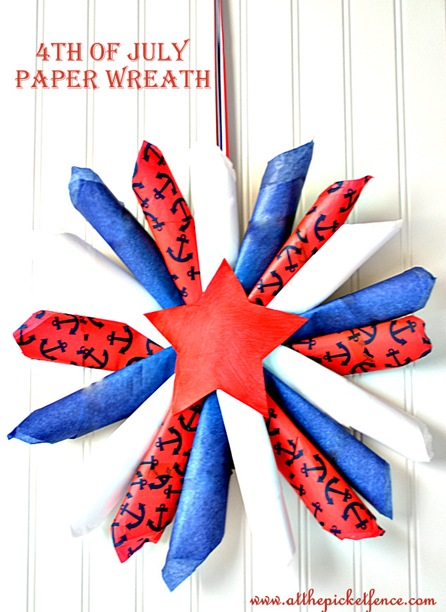 4th of July Paper Wreath