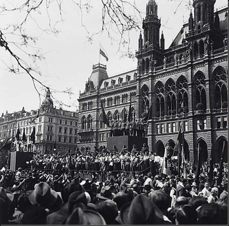 4 May Day Gathering Outside the City Hall, Vienna 1930