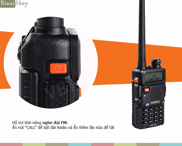 Bộ đàm kỹ thuật số chuyên nghiệp BAOFENG UV-5R