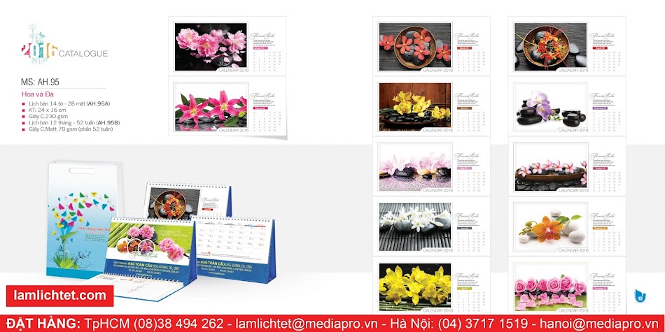 In Lịch Để Bàn Đẹp,TpHCM Hà Nội, Mẫu Lịch Bàn AH95 Hoa Và Đá In Lịch Để Bàn Đẹp,TpHCM Hà Nội, Mẫu Lịch Bàn AH95 Hoa Và Đá