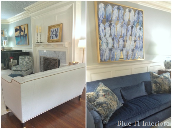 blue room collage