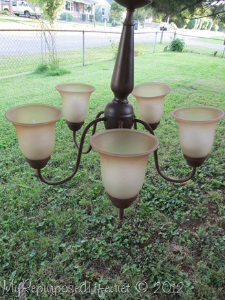 repurposed chandelier-romantic candelabra