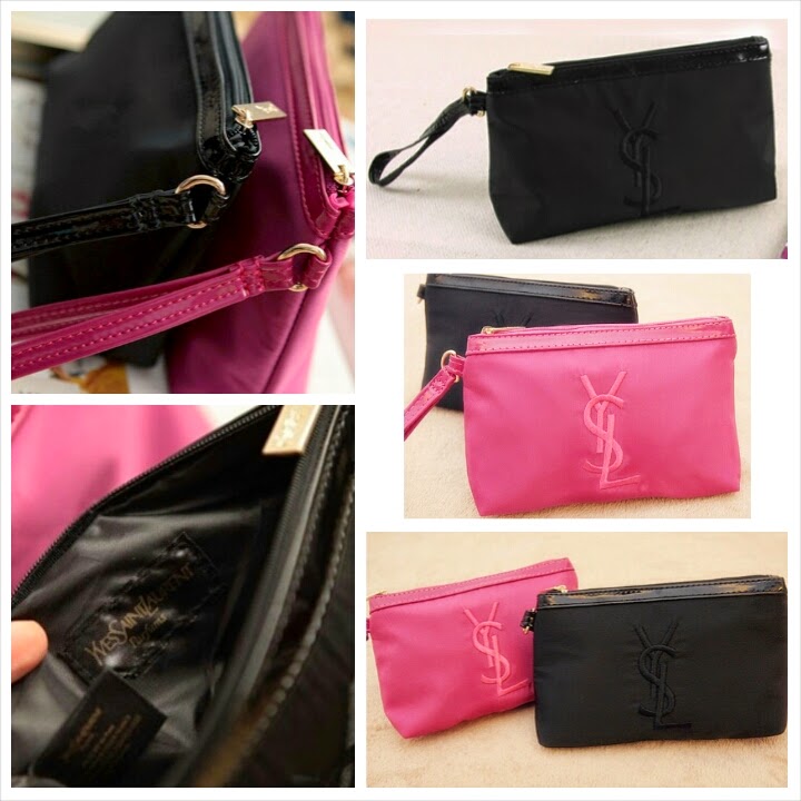 ysl denim wristlet