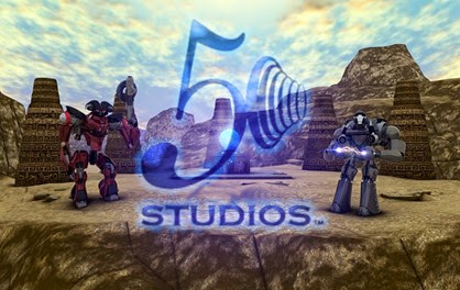 Poster para la empresa de 2006, 50 Studios. Robots modelados por Michelle Martin. Todo lo demás lo hice yo