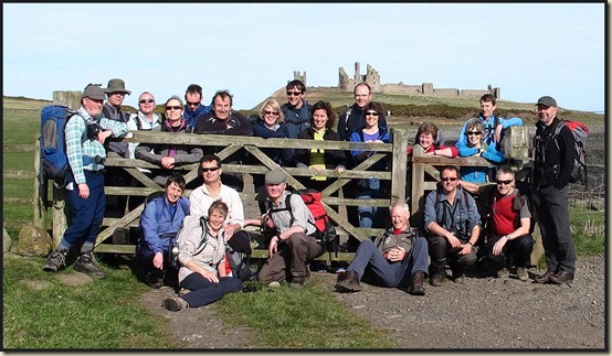 Walkers near Dunstanburgh