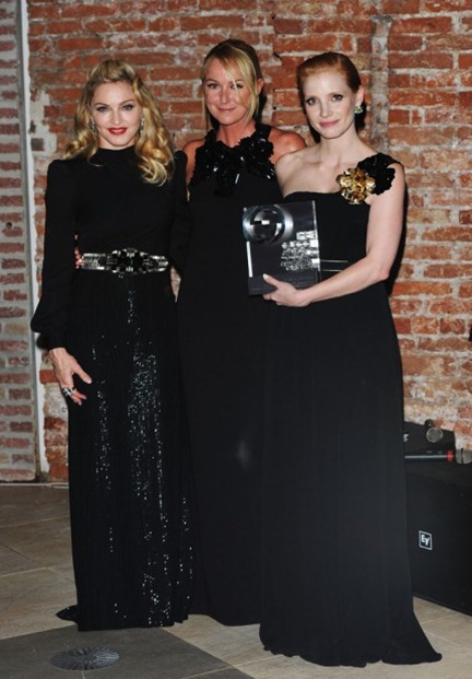 Madonna, Frida Giannini and Jessica Chastain