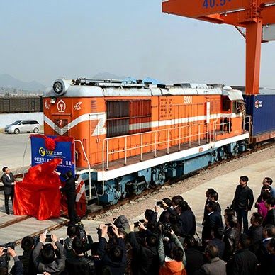 World's longest train route from China to Spain will travel 6,200 miles in 21 days

