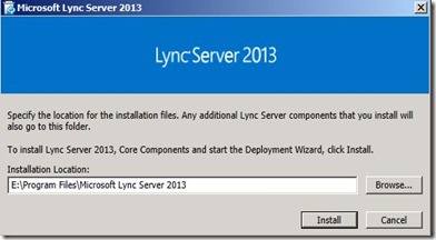 Lync 2013 - DB Location - 4 setup location