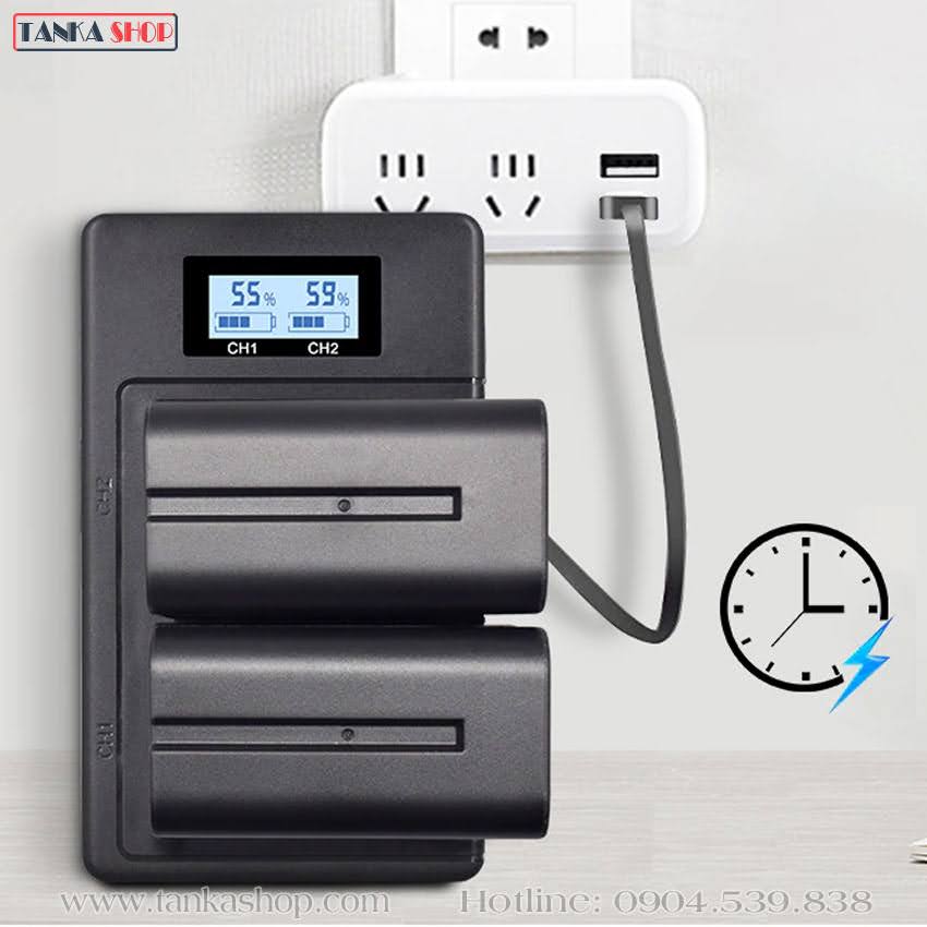 Sạc pin đôi NP-F970 Sạc pin đôi NP-F970