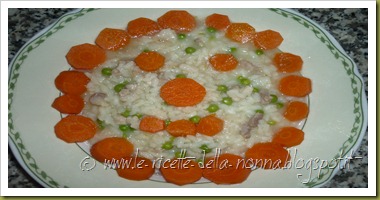 Risotto con pancetta, carote, piselli e aglio fresco (8)