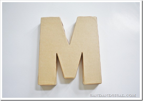 paper mache letter